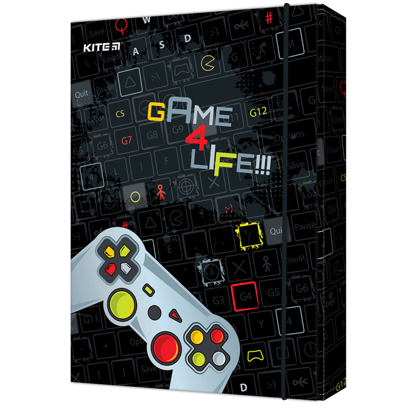Папка для тетрадей В5 на резинке Kite Game 4 Life, картон, K22-210-02