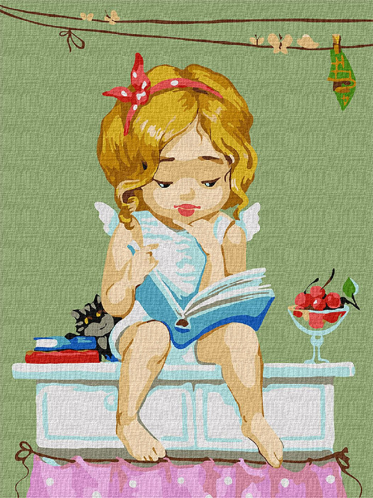 Набір для розпису по номерах 30*40 см "Улюблена книга", KHO2396