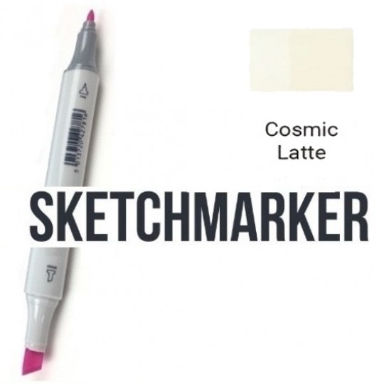 Маркер SKETCHMARKER, 2 пера: долото и тонкое, Cosmic Latte - Космическое латте, SM-BR85 3