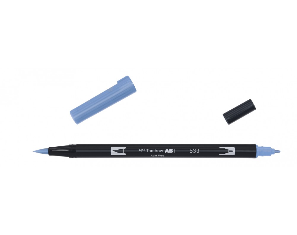 Маркер-блендер двосторонній ABT BrushPen ABT-533, переливчастий синій ТМ "Tombow"