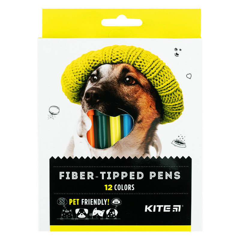 Фломастери 12 кол. Kite Dogs, K22-447