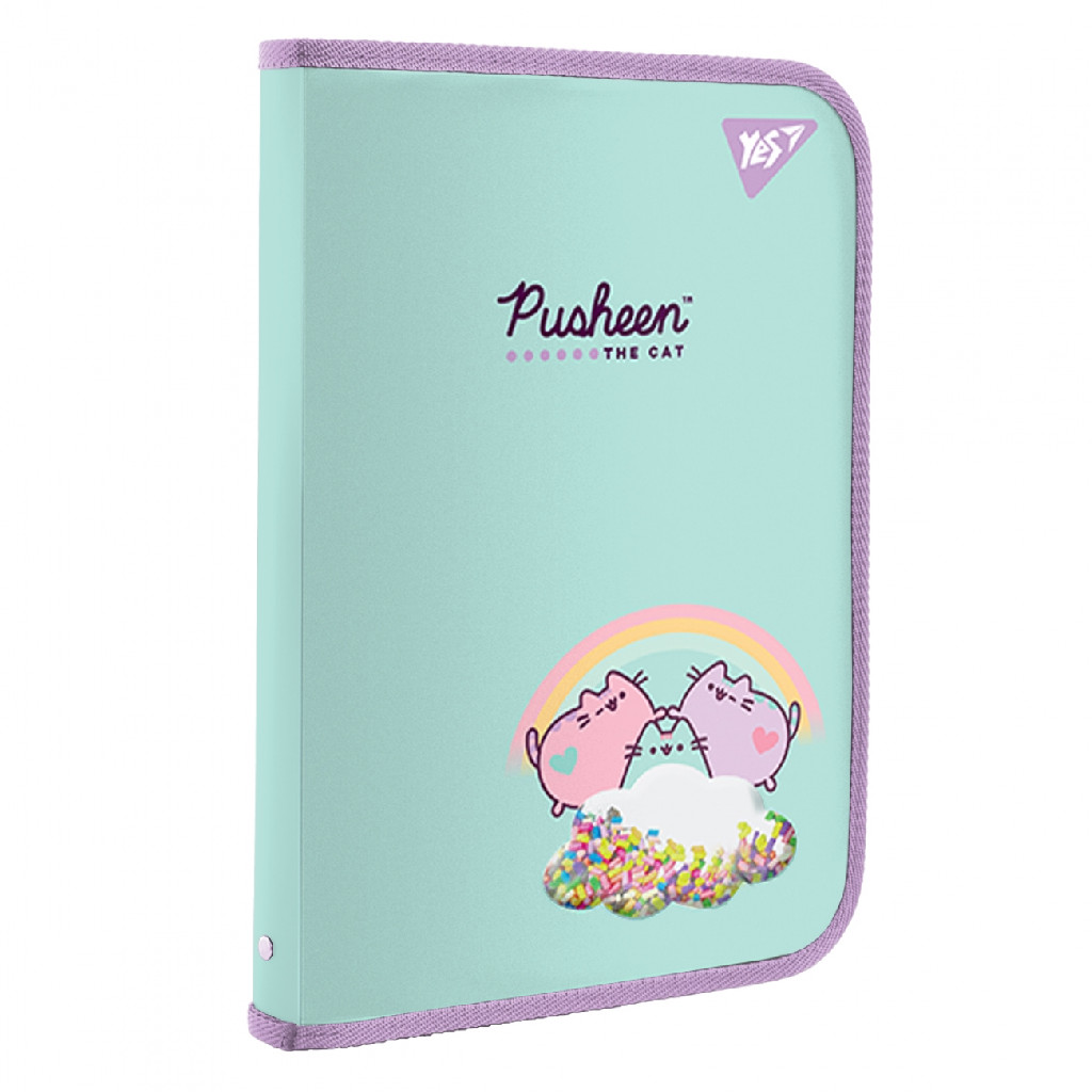 Папка факультативная "Pusheen" пласт., на молнии, 491559 Yes