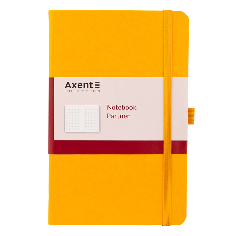 Книга записна Partner 96 арк. 125*195, кліт., жовта, 8201-08-A