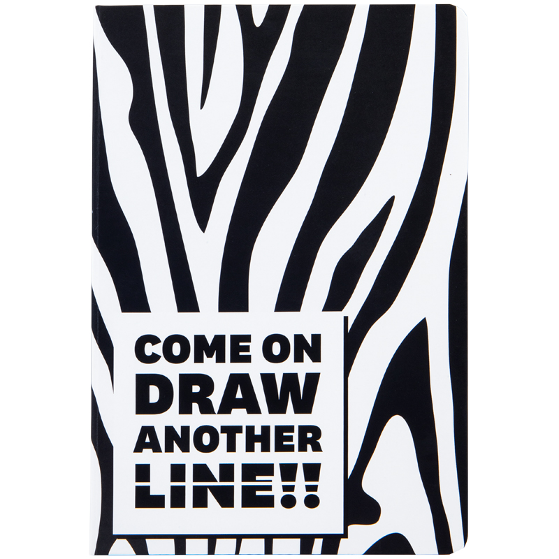 Книга записна Animals Talk (Zebra), А5, 96 арк. кліт., тв. обк, 8450-02-A