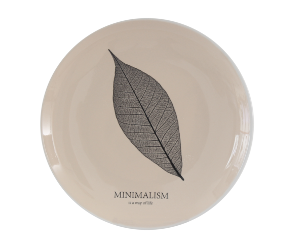 Тарілка десертна бежева Minimalism, 17,5 см, HTK-009 Limited Edition