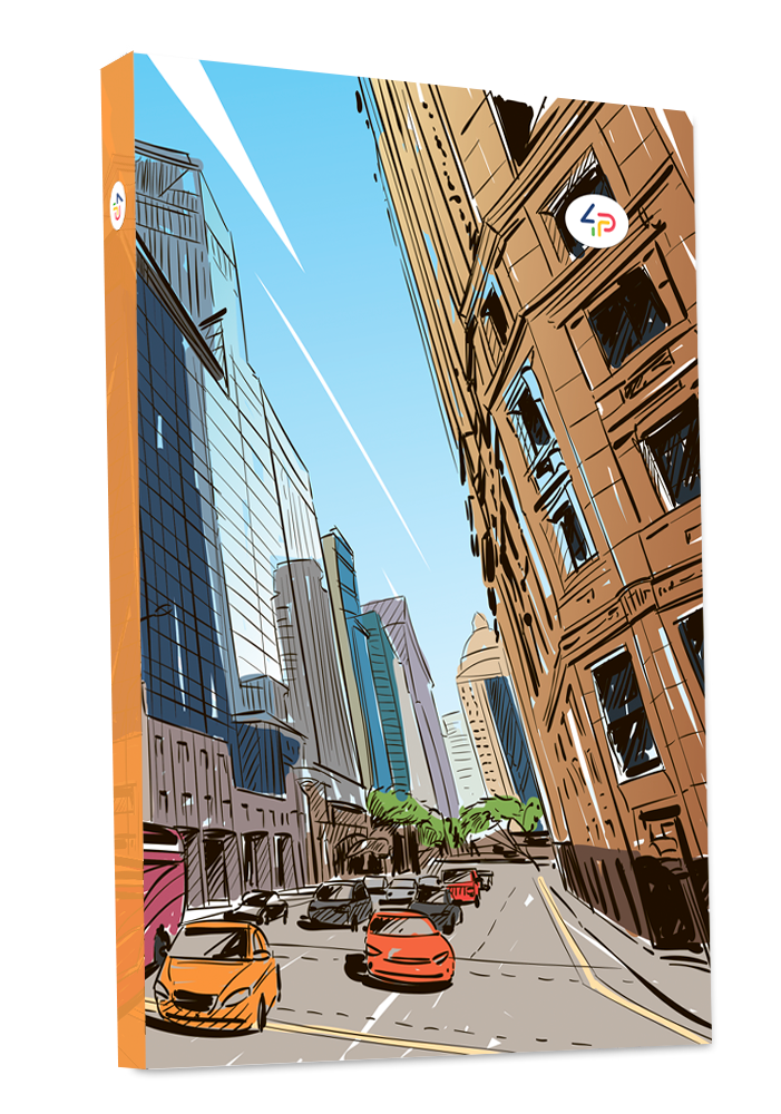 Блокнот А5 "Streets note" orange, 901494, TM Profiplan 