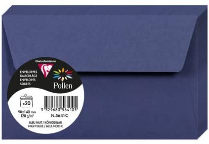 Конверт декоративный Pollen FT30 (90*140 мм)/120 г, Night blue/Ночной синий, 5641C