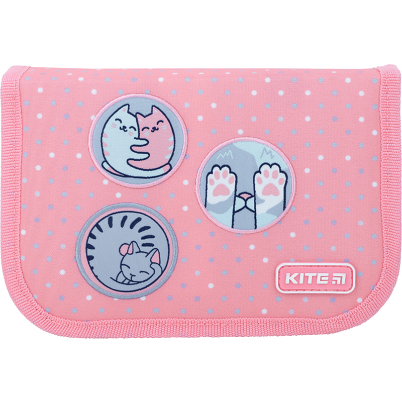 Пенал Kite 622 Hugs&Kittens, 1 отделение, 2 отворота, без наполнения, К22-622-9