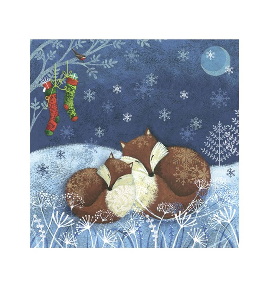 Декупажні серветки "Дві лисички", 33*33 см, ti-flair
