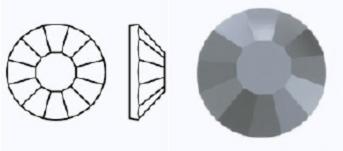 Стрази фольговані 23980 Hem/497-11-612/JET - ss16 (3,8-4,0 мм, 24 шт.) M.C.Rose VIVA12