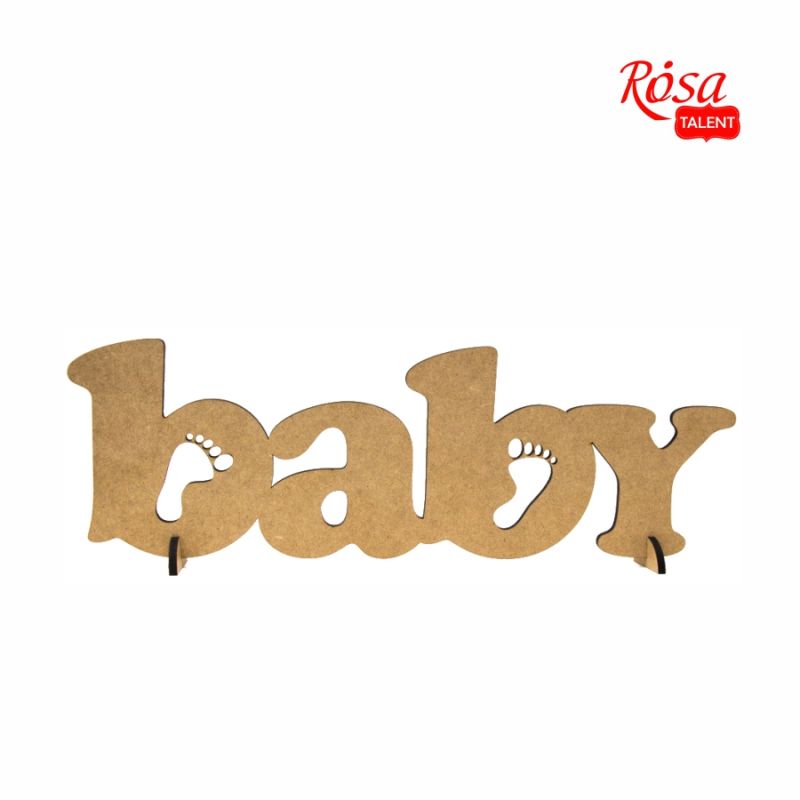 Заготовка Напис "Baby", МДФ, 37*12 см, Rosa Talent