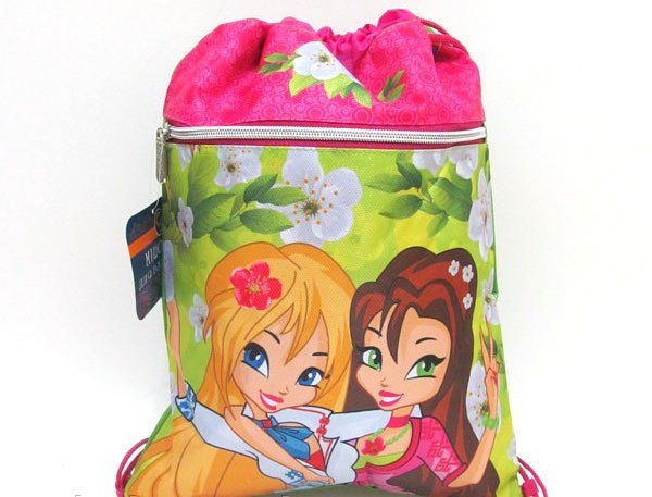 Сумка для обуви со змейкой "Happy girls" 39*30 см, SM-18171