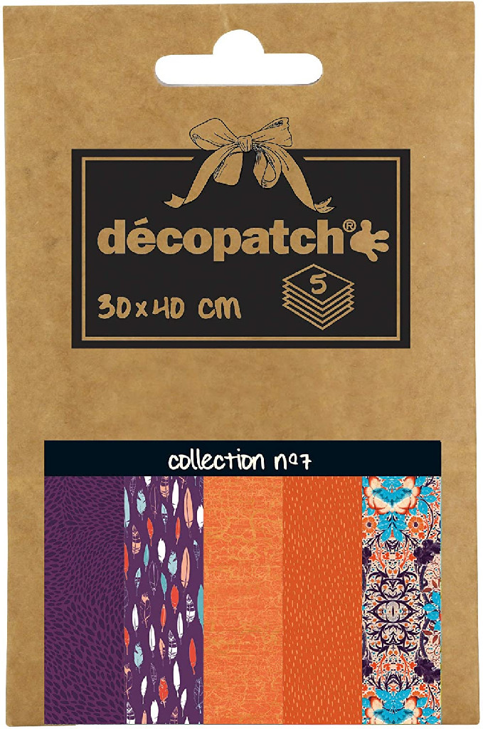 Набір паперу для декупажу Сollection №7, 5 арк, DP007O ТМ "Clairefontaine"