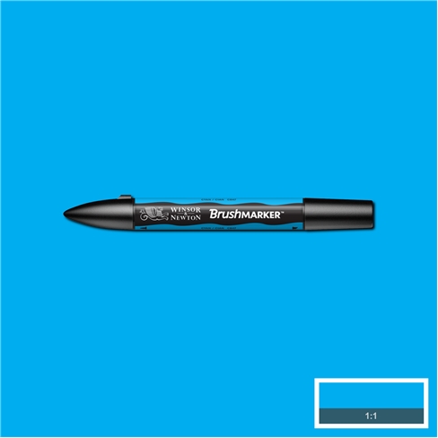 Маркер двосторонній Brushmarker, Ціан, 0204207 W&N