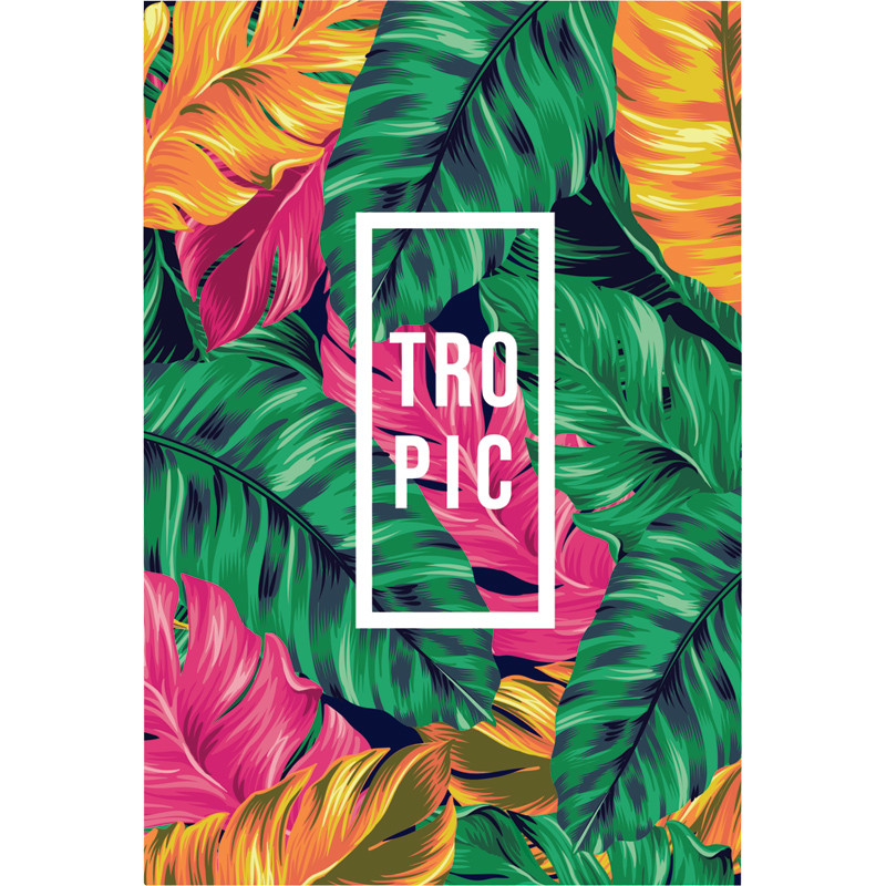 Блокнот А5 64 арк. Neon Tropics, термобіндер, 8443-06-A