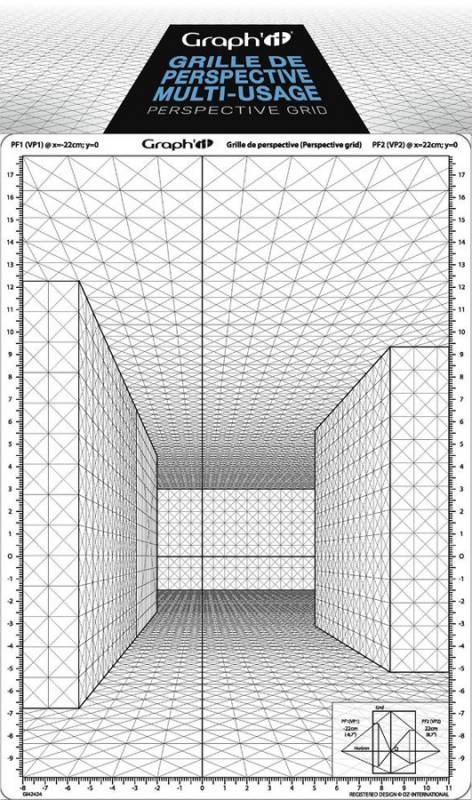 Сітка перспектива Е для замальовок, 26*30,5 см, GI42424 Graph`it