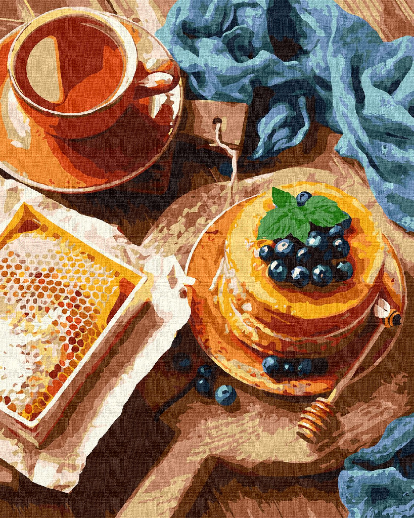 Картина по номерам 40*50 см "Панкейки к чаю", KHO5641
