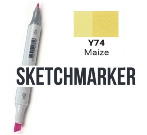 Маркер SKETCHMARKER, 2 пера: долото и тонкое, Maize - Кукуруза, SM-Y74 3