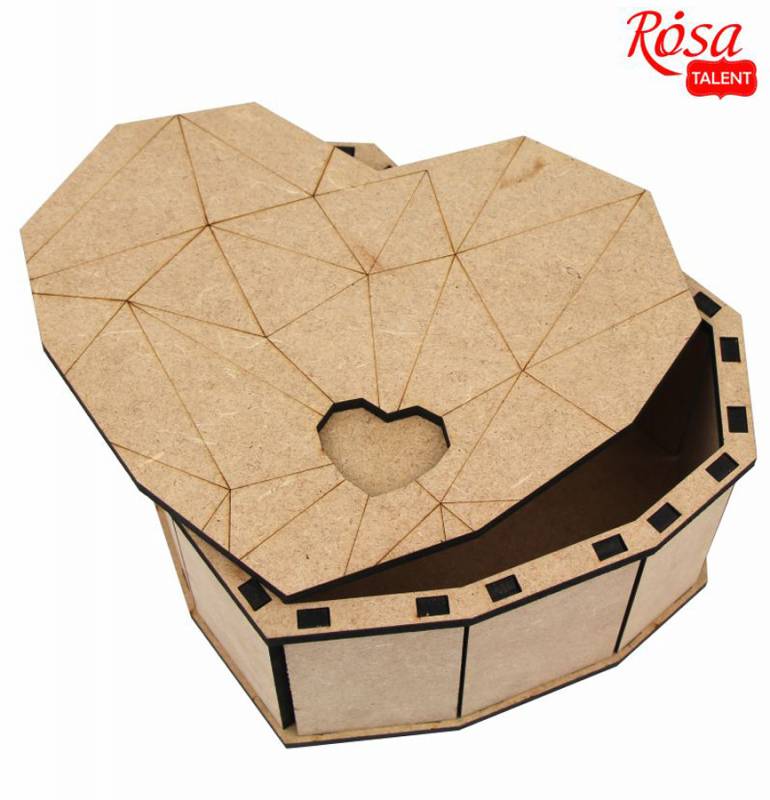 Подарункова коробка "Серце", МДФ, 26*21*9 см, Rosa Talent