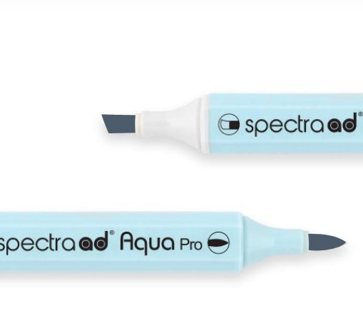 Маркер двосторонній на водній основі Spectra AD 043 Холодний сірий 4, 043-SADAQP