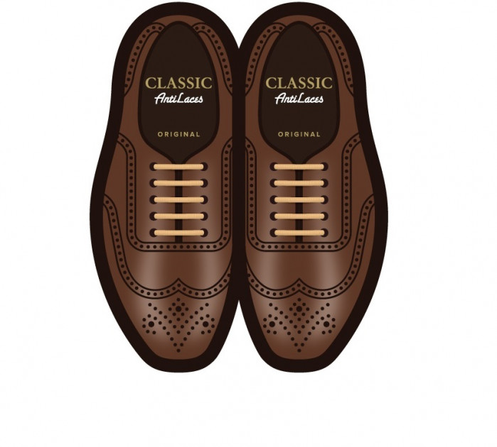 Силиконовые антишнурки AntiLaces Classic, 30 мм, 10 шт, бежевые