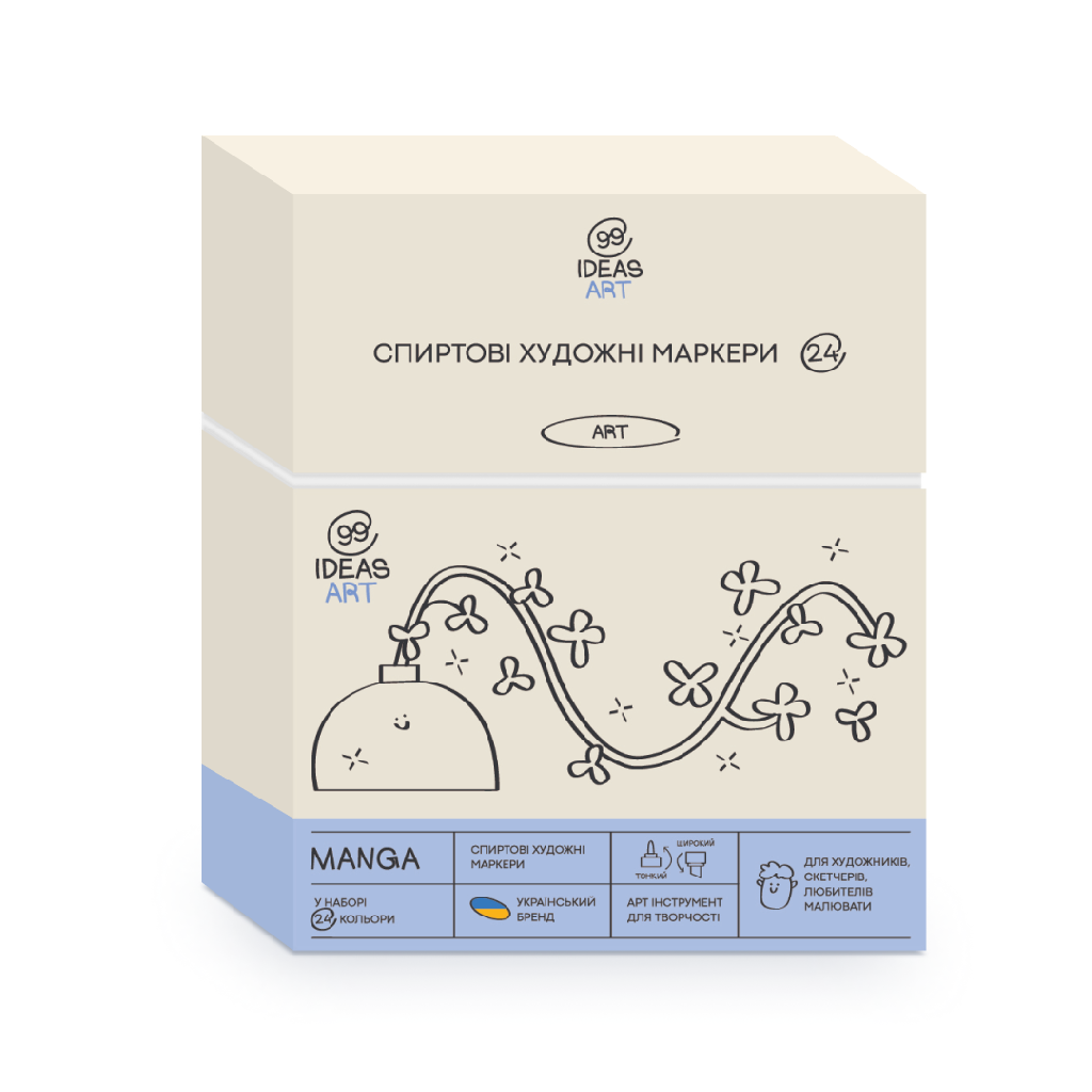 Набор маркеров Manga, 24 шт., idea1-am/24mang, 99IDEAS