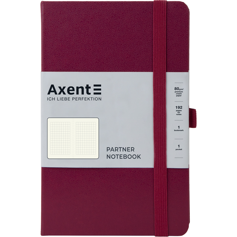 Книга записная Partner 96 л. 125*195, клет., винная, 8201-46-A