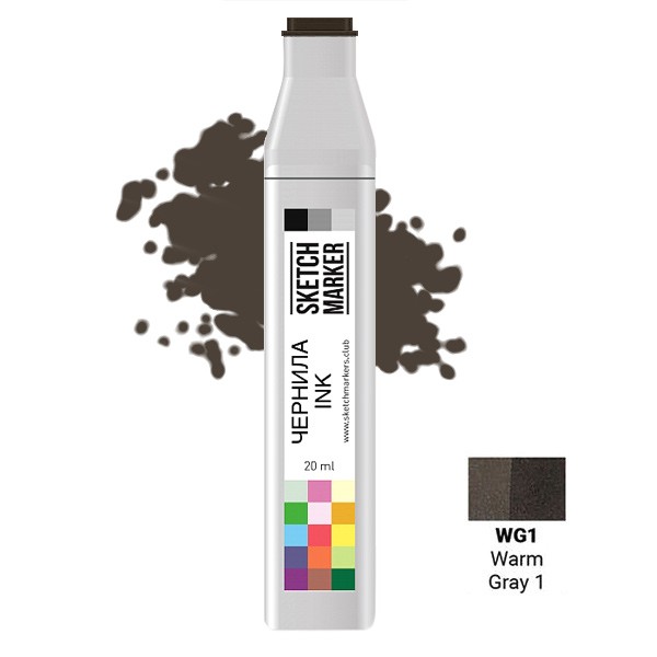 Чернила для заправки маркера SKETCHMARKER, 20 мл, Теплый серый 1, SI-WG1