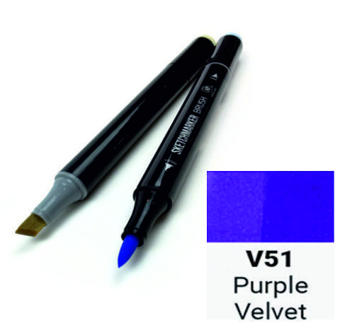 Маркер двухсторонний SKETCHMARKER Brush Фиолетовый бархат, SMB-V51 3