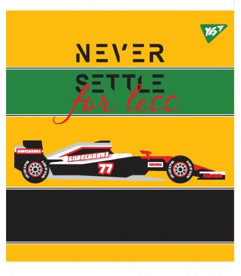 Зошит 12 кос. YES "Never Settle", 764238