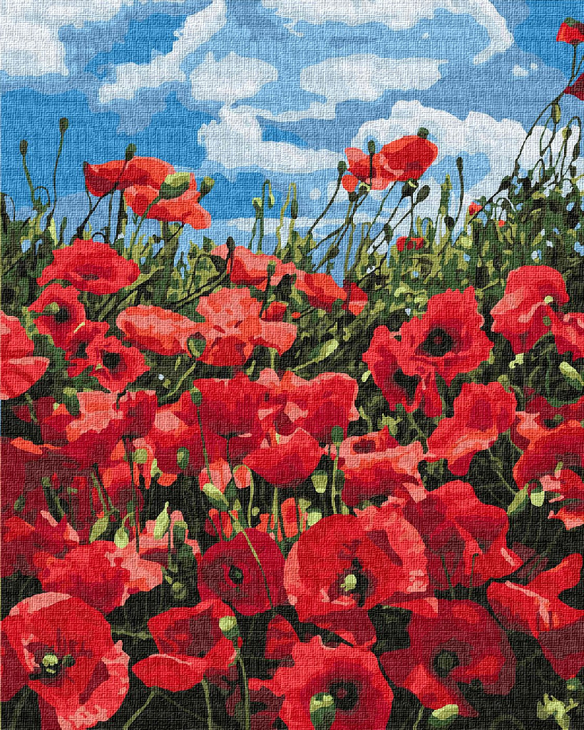 Картина по номерам 40*50 см "Удивительные маки", KHO2287