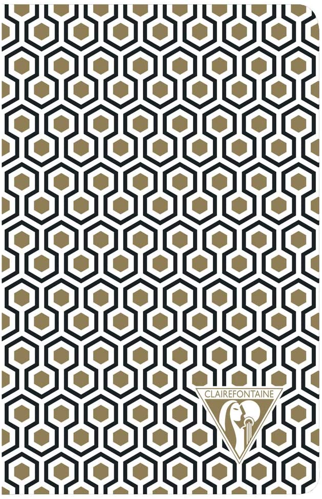Блокнот 9*14 см 48 арк. Neo Deco NoteBook, лін., на скобі, папір сл.кістка, чорно-золотий, 192696C