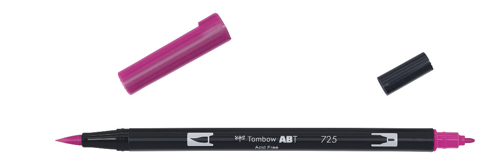 Маркер-блендер двосторонній ABT BrushPen ABT-725, родамін червоний ТМ "Tombow"