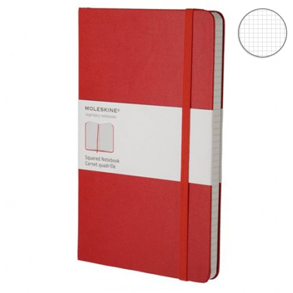 Записник Червоний середній клітина, Moleskine Classic, QP061RVF