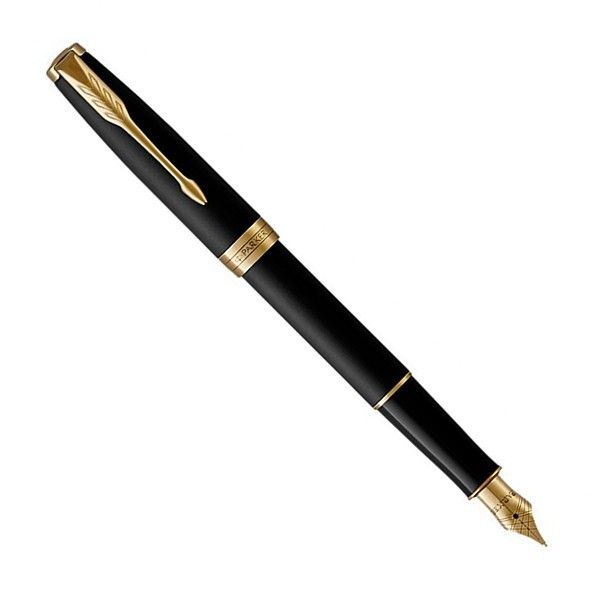 Ручка перо Sonnet 17 Matte Black Lacquer  позол. перо. Parker 84 811