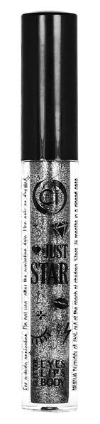 Глітер рідкий для обличчя Just Star 4ml 109 Glitter Black, Colour Intense