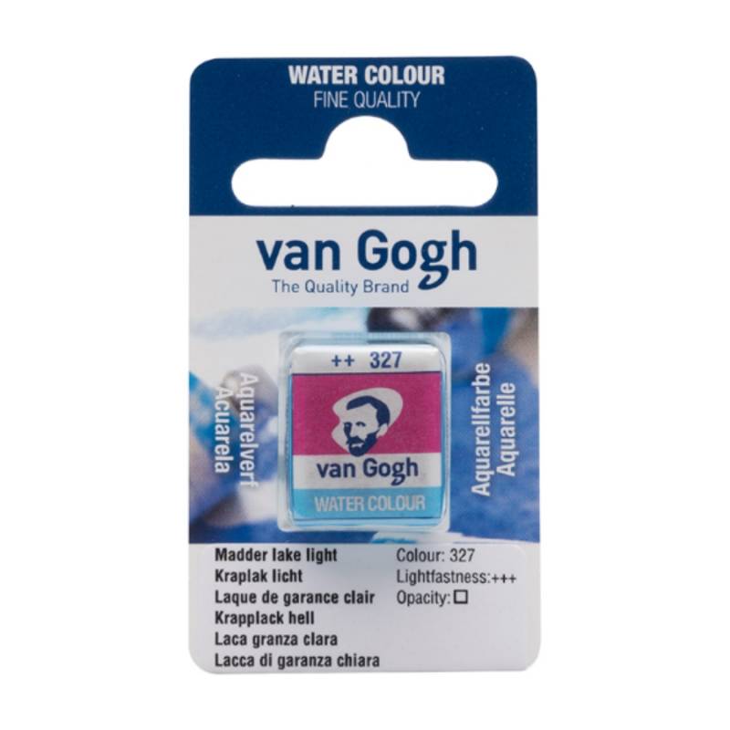 Краска акварельная Van Gogh 327 Мареновые красный светлый, кювета, Royal Talens
