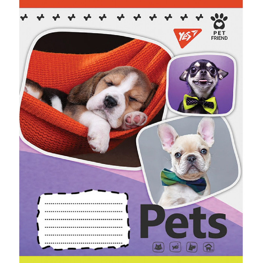 Зошит 12 кос. YES Pets shoot, 765372