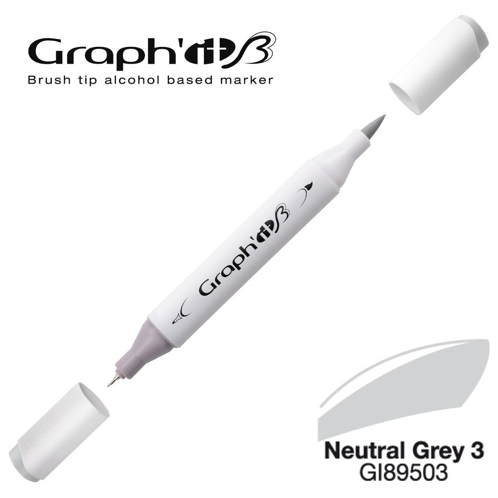 Маркер двосторонній Brushmarker, Нейтральний сірий 3 (9503), GI89503 Graph`it