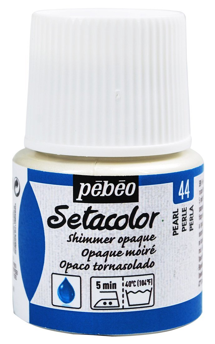 Краска для светлых тканей Setacolor 45 мл непрозрачная блестящая, жемчужная, 295-044 Pebeo