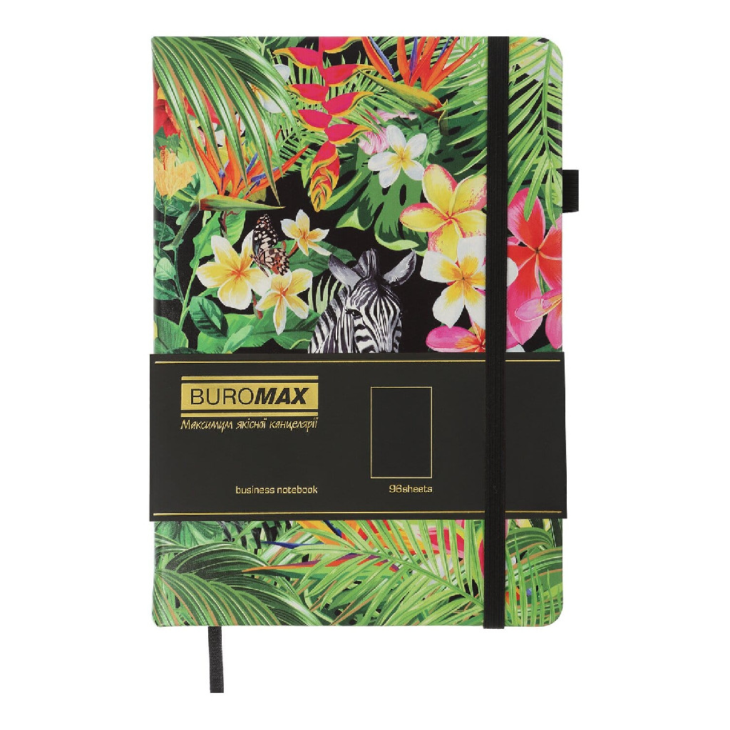 Блокнот деловой Exotic А5 96 л. чистый, черн. бумага, обл. искусственная кожа, черный, BM.295424-01