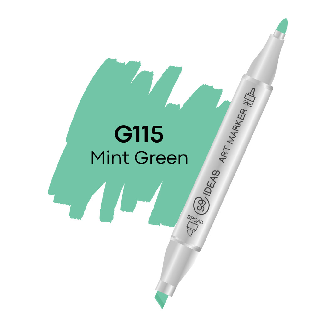 Маркер двухсторонний Mint Green - Мятно-зеленый, G115, 99IDEAS
