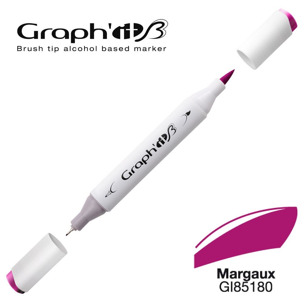 Маркер двосторонній Brushmarker, Малиновий (5180), GI85180 Graph`it