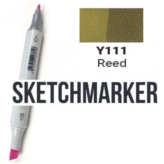 Маркер SKETCHMARKER, 2 пера: долото и тонкое, Reed - Камыш, SM-Y111 3