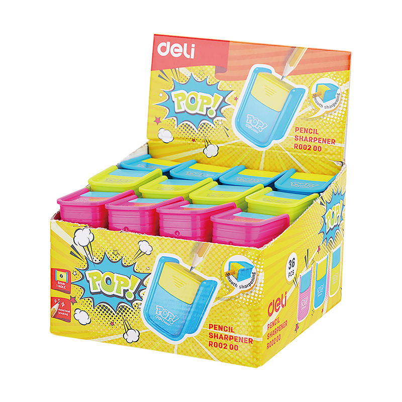 Точилка Deli ER00200 микс 1отв POP з/конт карт дисплей (70632) 1