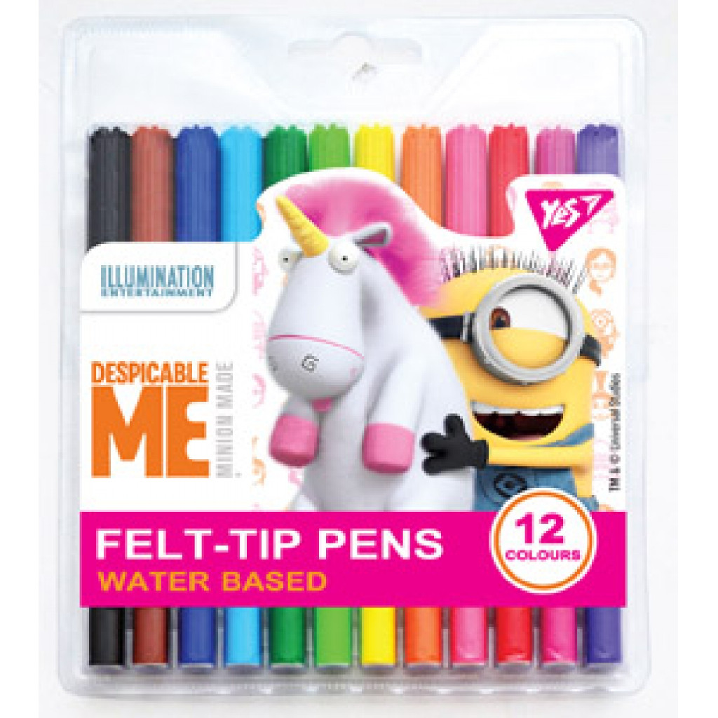 Фломастери 12 кол. "Minions Fluffy", 650354