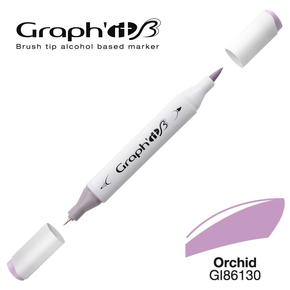Маркер двосторонній Brushmarker, Орхідея (світло-ліловий 6130), GI86130 Graph`it