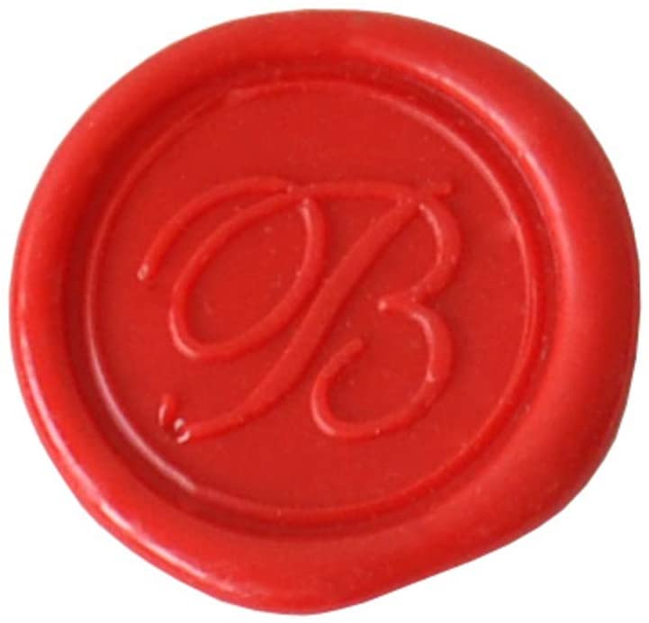 Кругла латунна печатка d24 мм англ. літера "B", 40302T