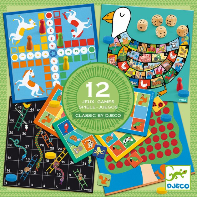 Набор классических игр 12 в 1, DJ05218, DJECO
