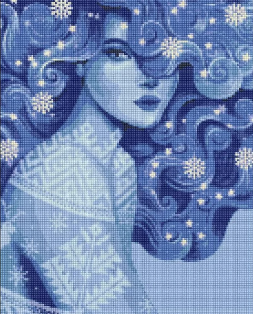 Набір з алмазною мозаїкою "Холодна краса" 40*50 см, AMO7452 ТМ "Ідейка"